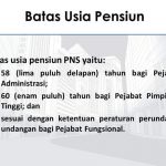 BATAS USIA PENSIUN ( BUP )